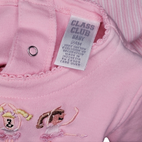 Vintage Class Club Baby Romper Pink Ballerina Baby Girls 24 Months - Picture 4 of 4